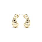 Pendientes acabado oro amarillo de 18k y Circonita Brillante - Thora