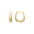 Pendientes acabado oro amarillo de 18k y Circonita Brillante - Redi