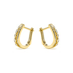 Pendientes acabado oro amarillo de 18k y Circonita Brillante - Hyco