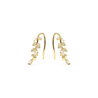 Pendientes acabado oro amarillo de 18k y Circonita Brillante - Sudceo