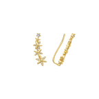 Pendientes acabado oro amarillo de 18k y Circonita Brillante - Anah