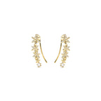 Pendientes acabado oro amarillo de 18k y Circonita Brillante - Anah