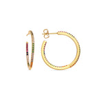 Pendientes con Circonita Brillante acabado oro 18k - Firmou