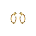 Pendientes con Circonita Multicolor acabado oro 18k - Kumo