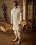 Champagne Three- Dimensional Bandi Set By KYNAH, Luxury Indian Fashion & Bridal Wear