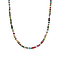 Collar con Cristal Multicolor acabado oro 18k - Issne
