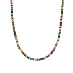 Collar con Cristal Multicolor acabado oro 18k - Issne