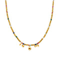 Collar con Cristal Multicolor acabado oro 18k - Damya