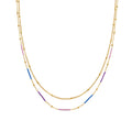 Collar con Lacado Multicolor acabado oro 18k - Lueo