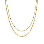 Collar con Lacado Multicolor acabado oro 18k - Cautar