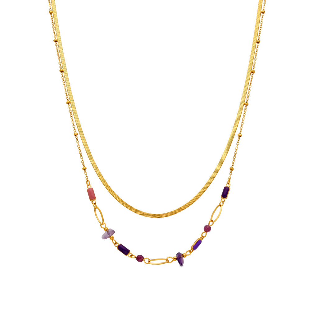 Collar con Lacado Multicolor acabado oro 18k - Rysai