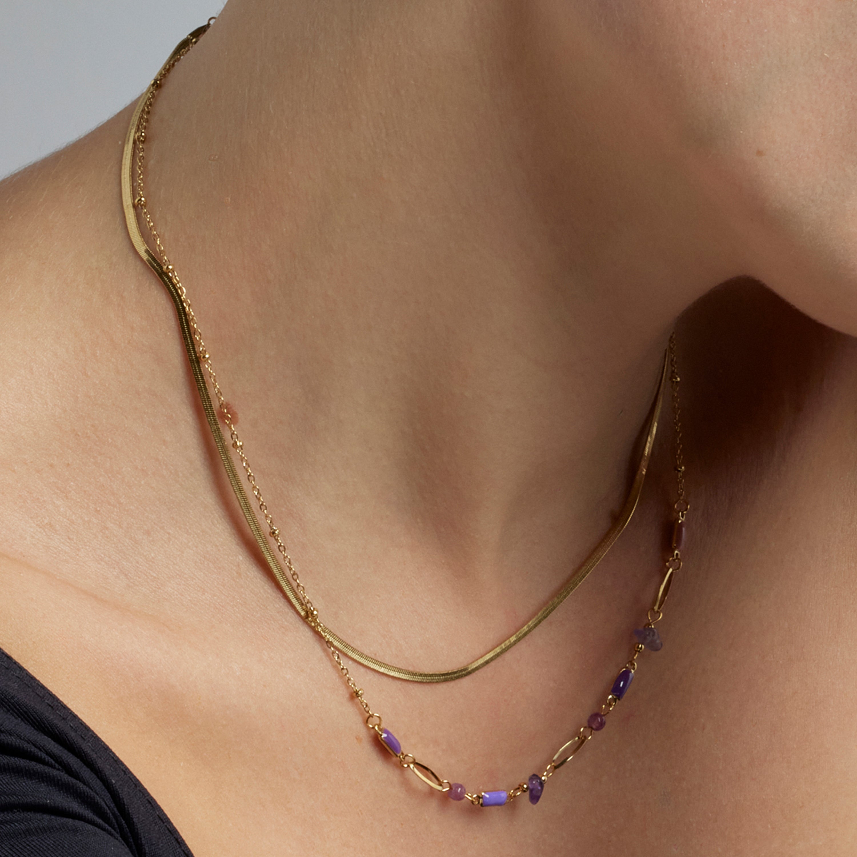 Collar con Lacado Multicolor acabado oro 18k - Rysai