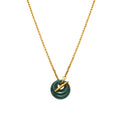 Collar con Jade Verde acabado oro 18k - Zaira