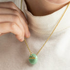 Collar con Jade Verde acabado oro 18k - Zaira