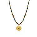 Collar con Multicolor Piedra Natural acabado oro 18k - Salki