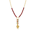 Collar con Cristal Rojo acabado oro 18k - Edrak