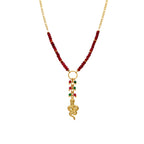 Collar con Cristal Rojo acabado oro 18k - Edrak