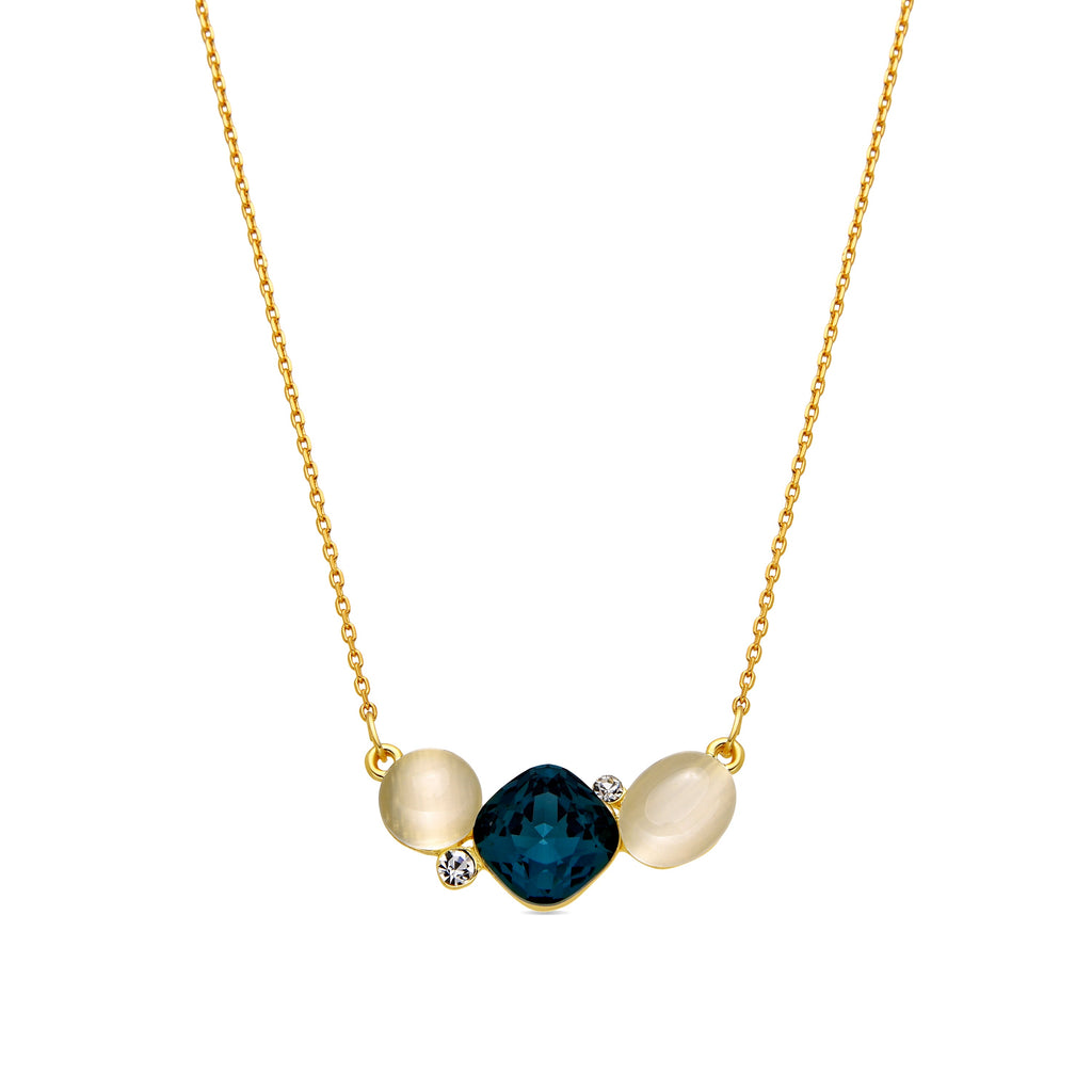 Collar con Ojo de Gato acabado oro 18k - Sitla