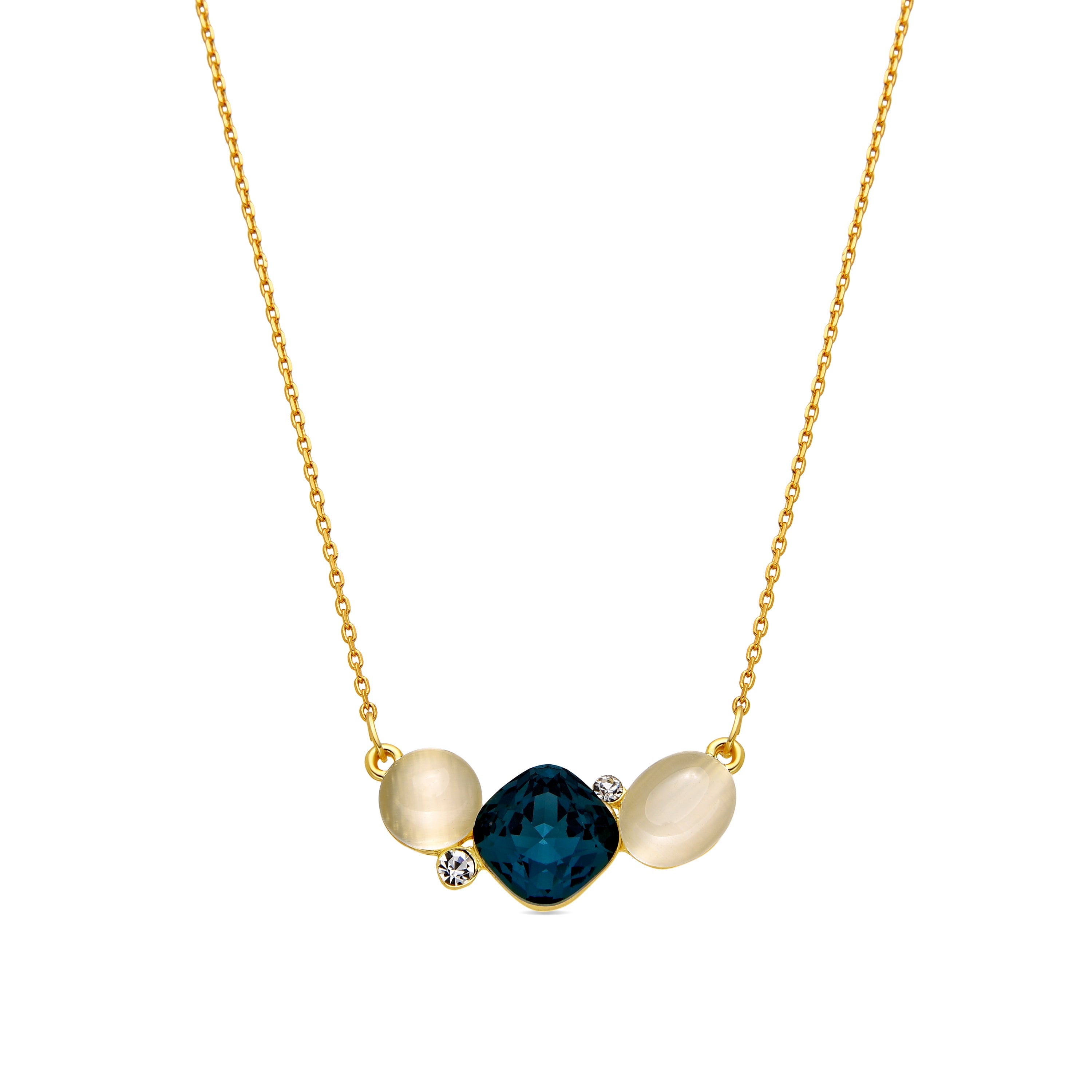 Collar con Ojo de Gato acabado oro 18k - Sitla