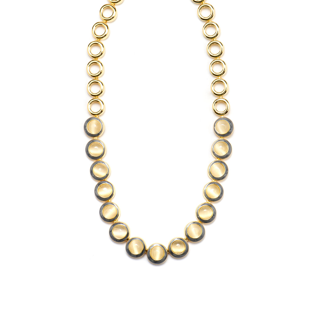 Collar con Ojo de Gato acabado oro 18k - Nawil