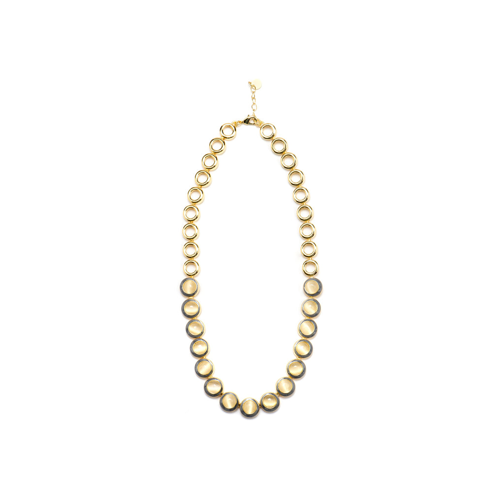 Collar con Ojo de Gato acabado oro 18k - Nawil