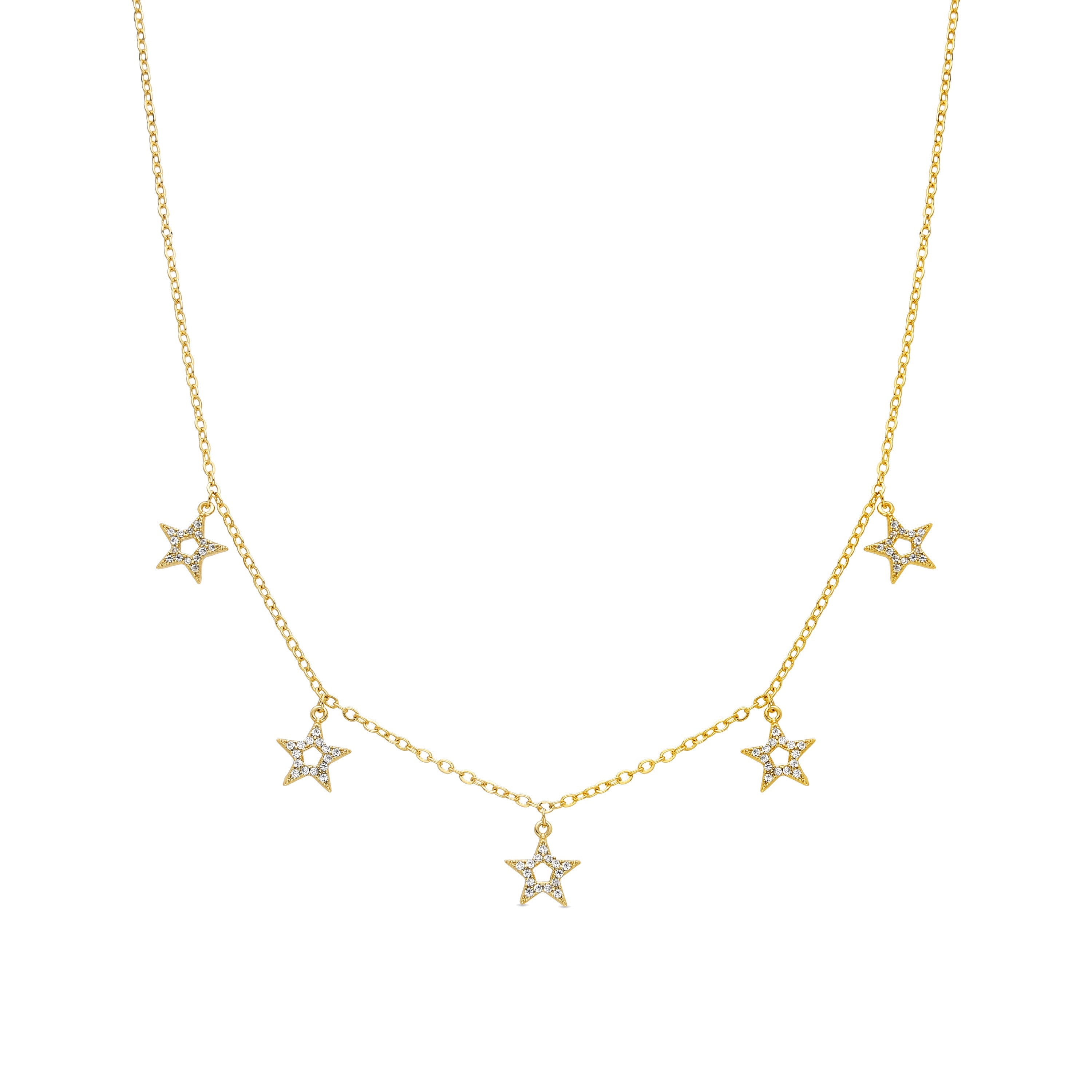Collar con Circonita Brillante acabado oro 18k - Zeam
