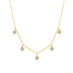 Collar con Circonita Brillante acabado oro 18k - Tingi