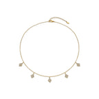 Collar con Circonita Brillante acabado oro 18k - Tingi