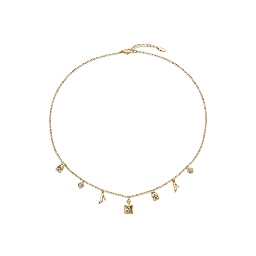 Collar con Circonita Brillante acabado oro 18k - Hifast
