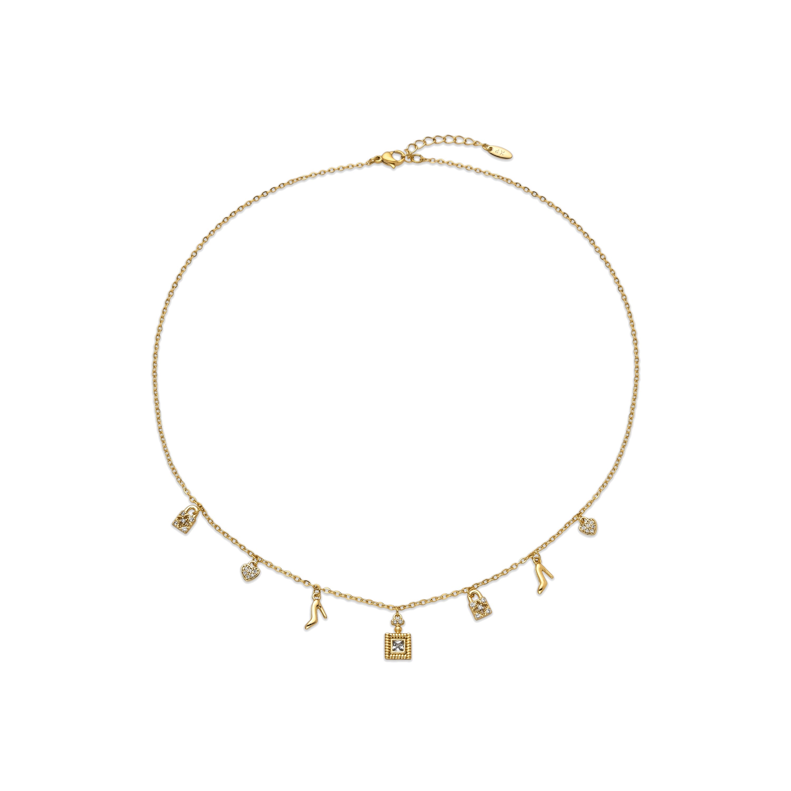 Collar con Circonita Brillante acabado oro 18k - Hifast