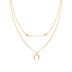 Collar con Circonita Brillante acabado oro 18k - Zalxa