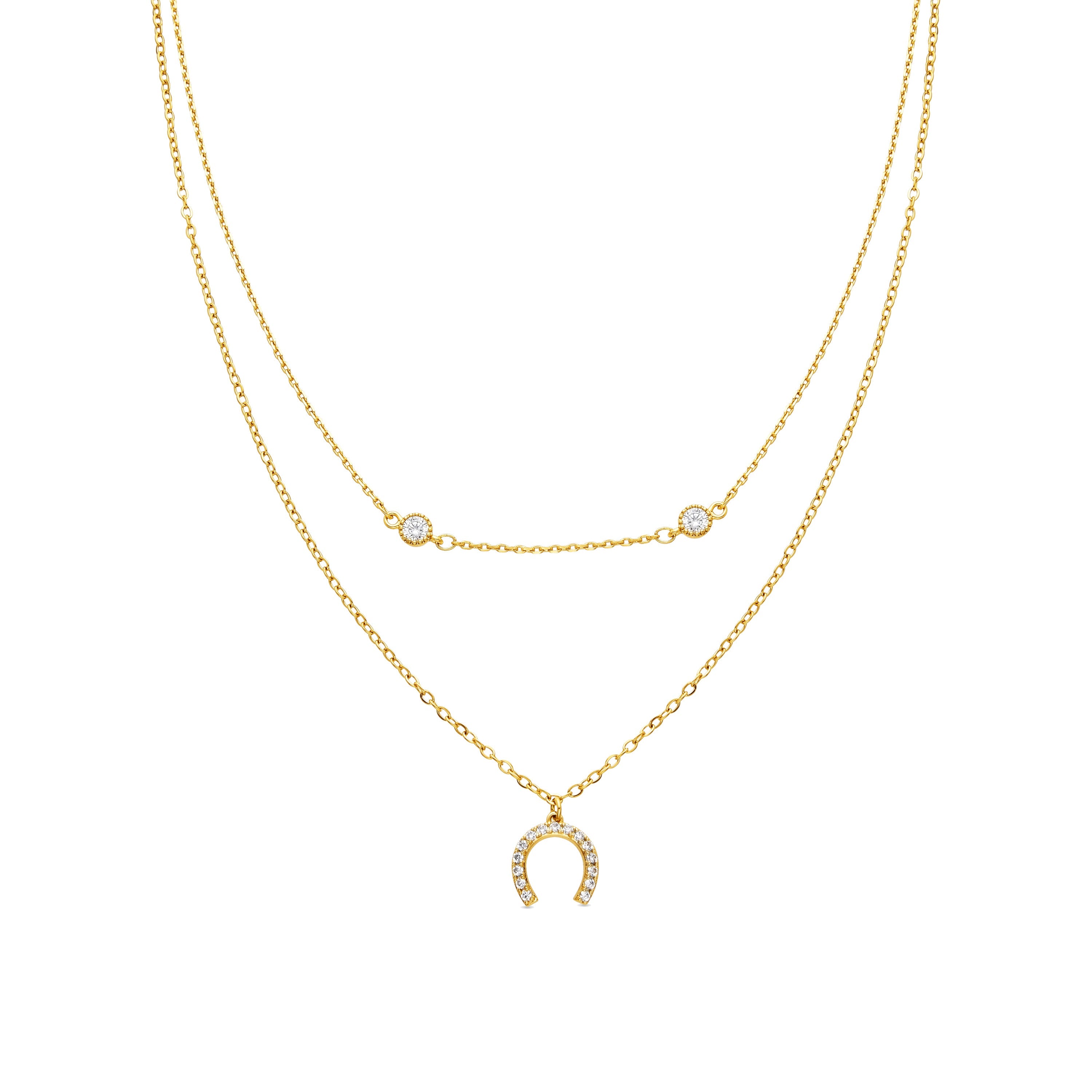 Collar con Circonita Brillante acabado oro 18k - Zalxa