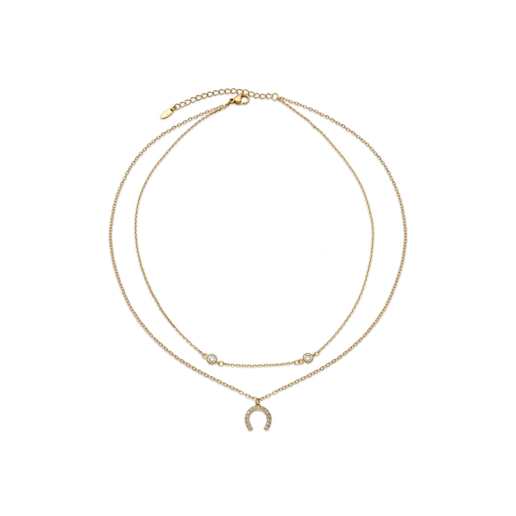 Collar con Circonita Brillante acabado oro 18k - Zalxa