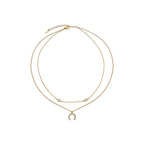 Collar con Circonita Brillante acabado oro 18k - Zalxa