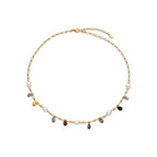 Collar con Perla Blanca acabado oro 18k - Lalxy