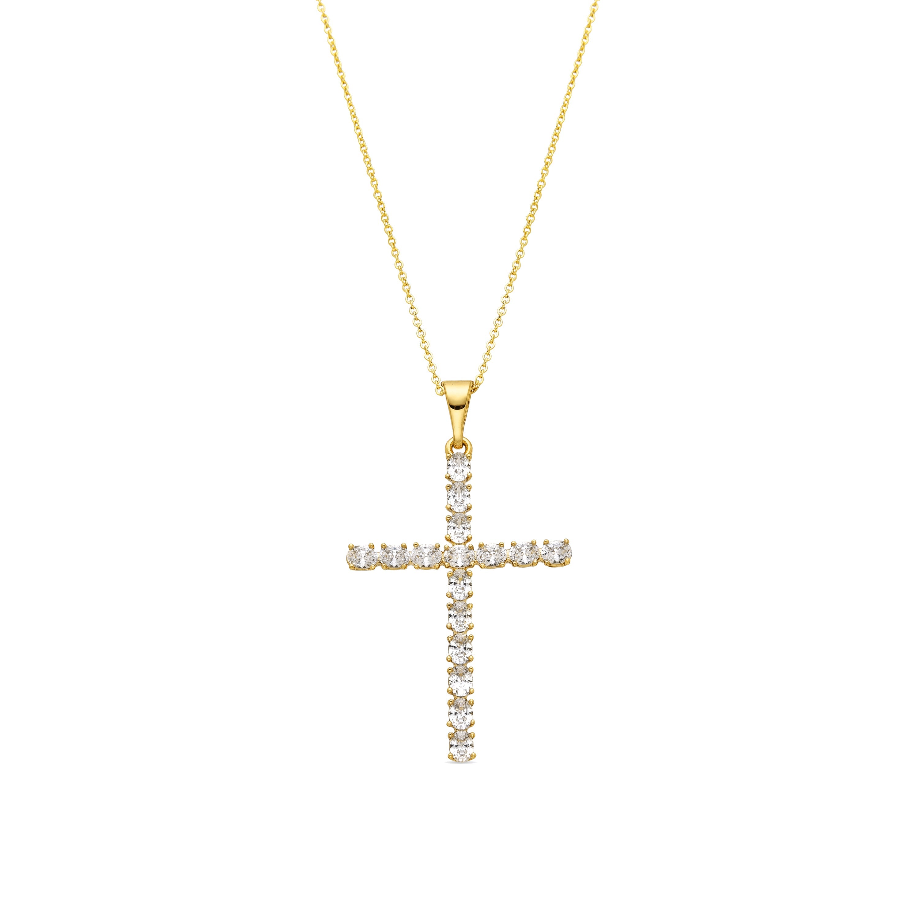 Collar con Circonita Brillante acabado oro 18k - Buteo