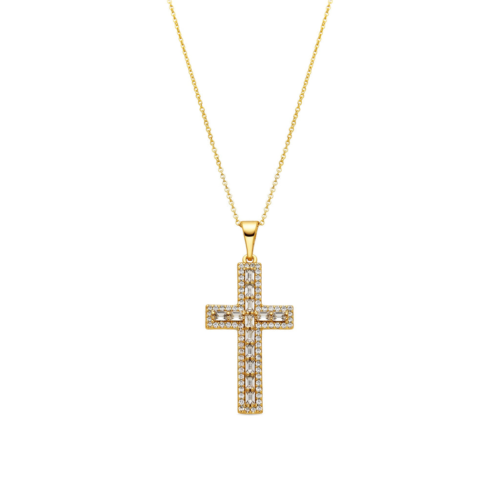 Collar con Circonita Brillante acabado oro 18k - Diora