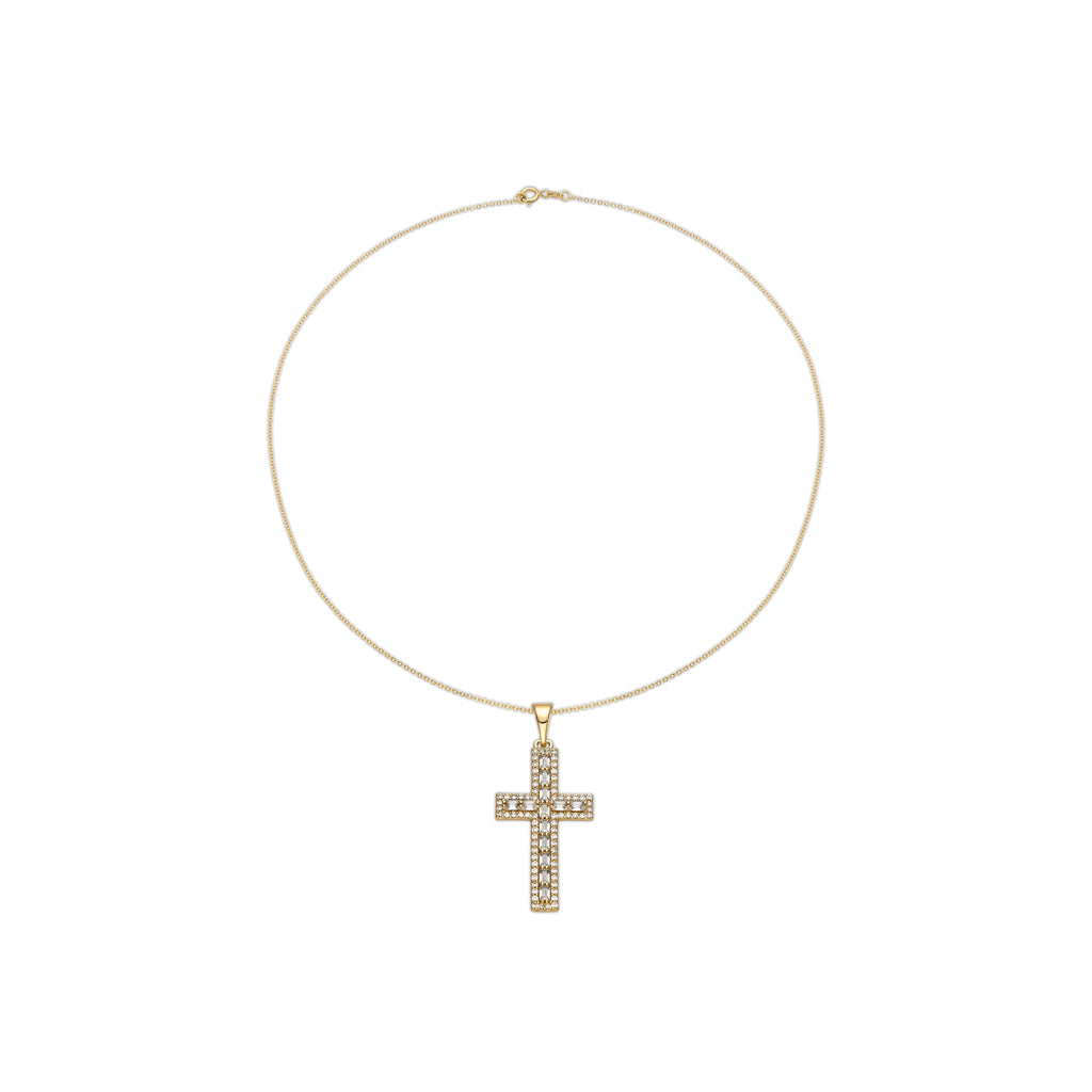 Collar con Circonita Brillante acabado oro 18k - Diora