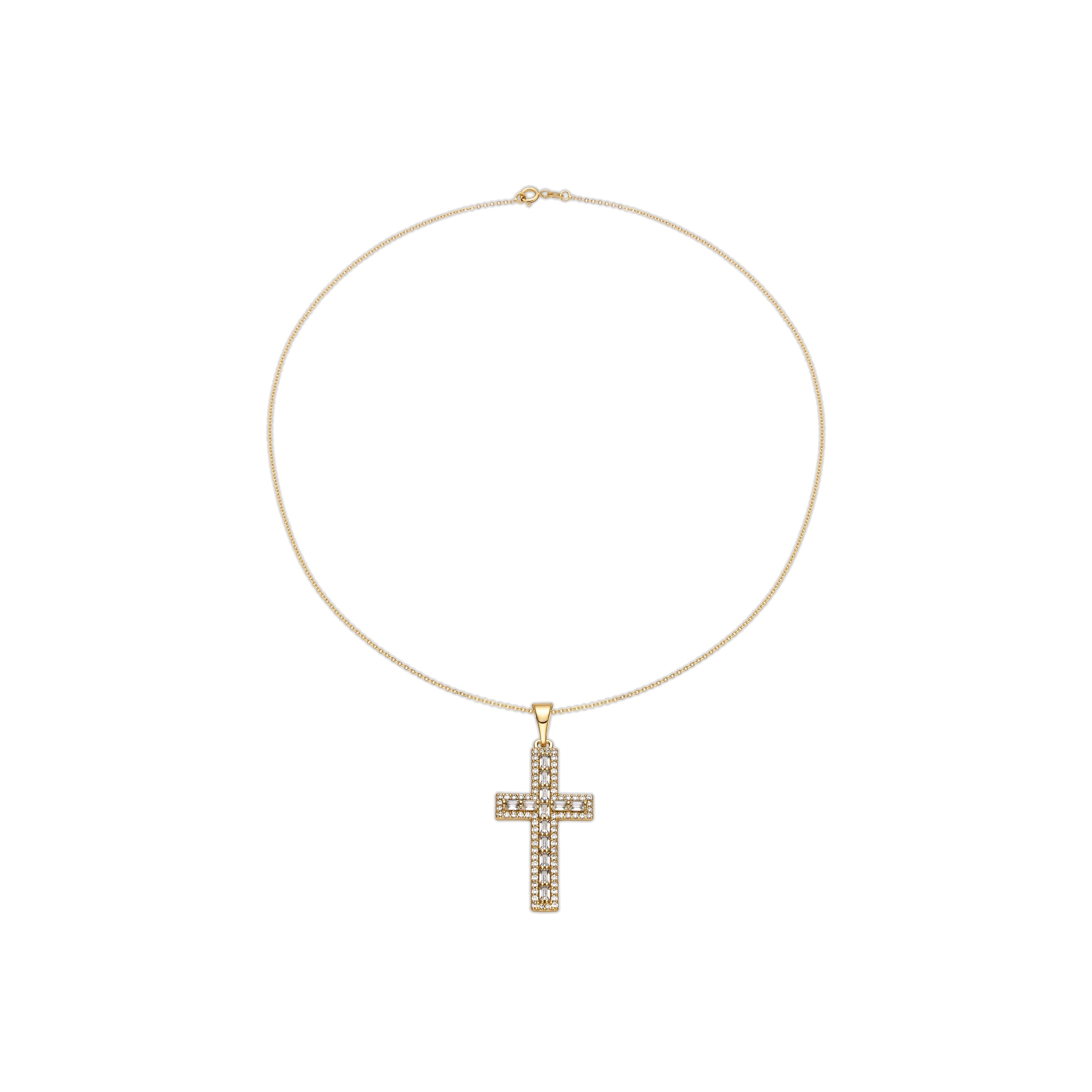 Collar con Circonita Brillante acabado oro 18k - Diora