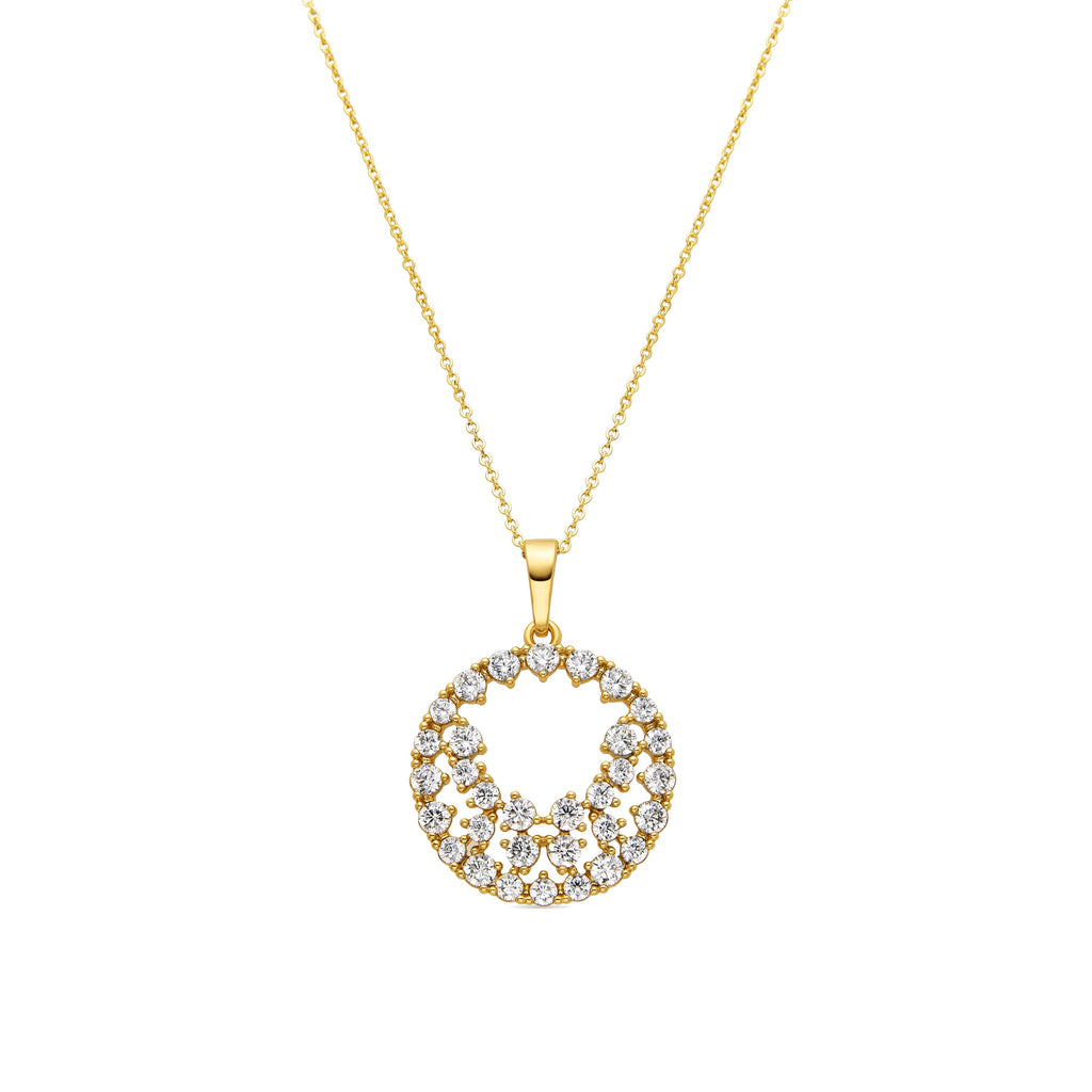 Collar con Circonita Brillante acabado oro 18k - Sili