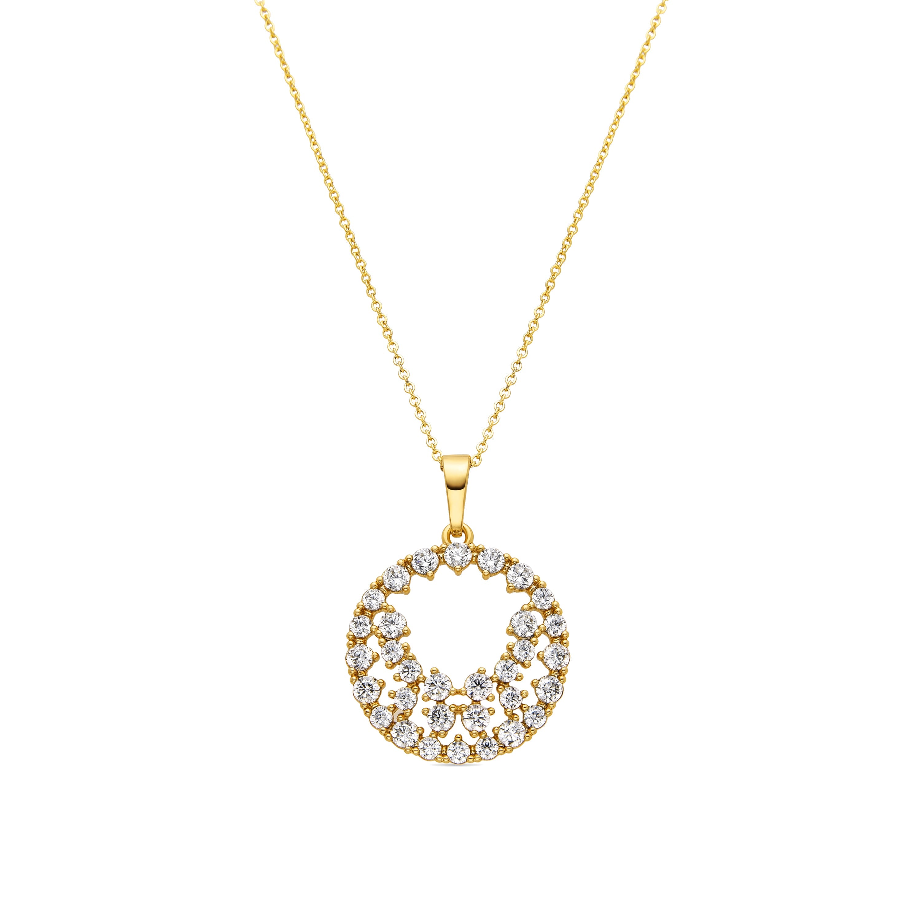 Collar con Circonita Brillante acabado oro 18k - Sili