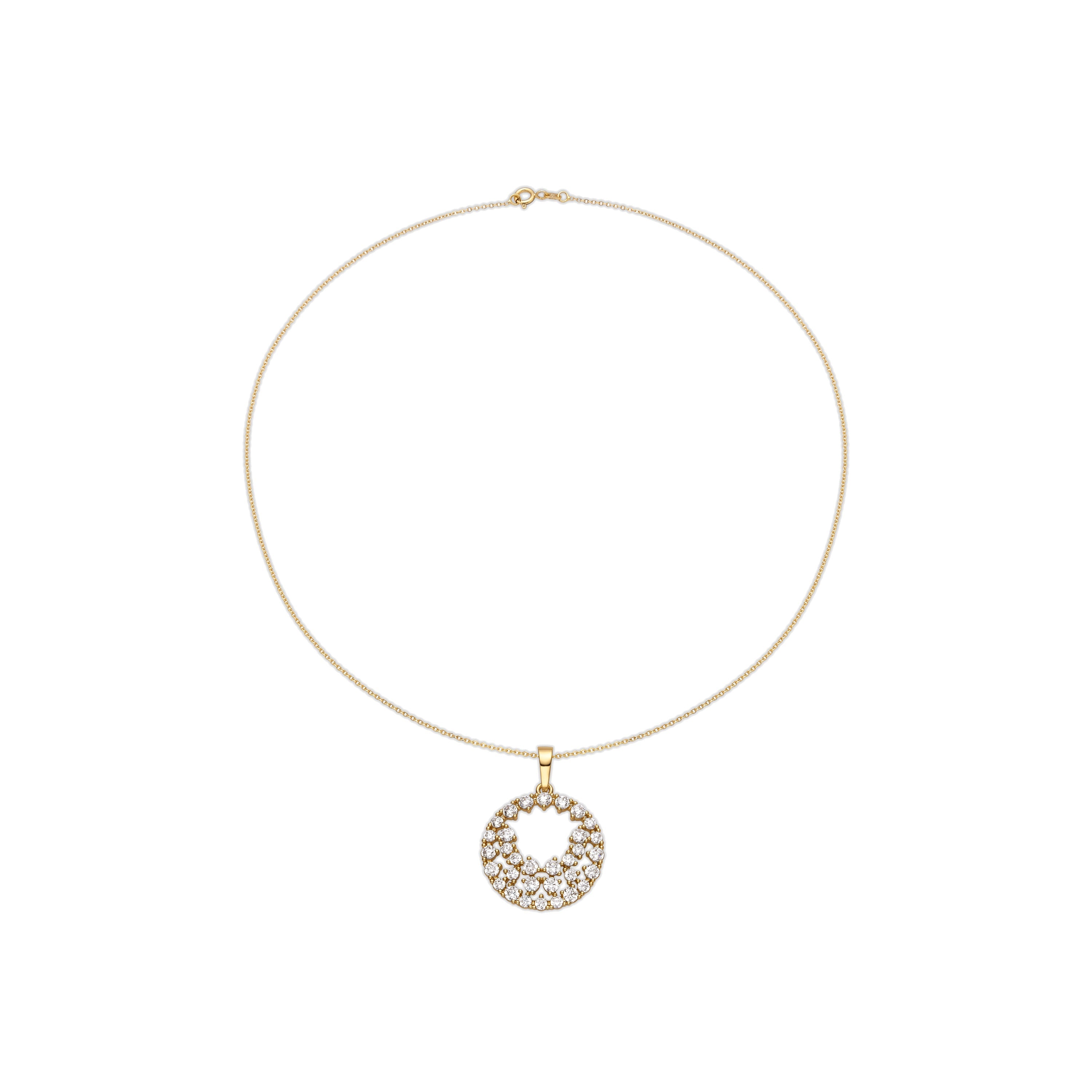Collar con Circonita Brillante acabado oro 18k - Sili