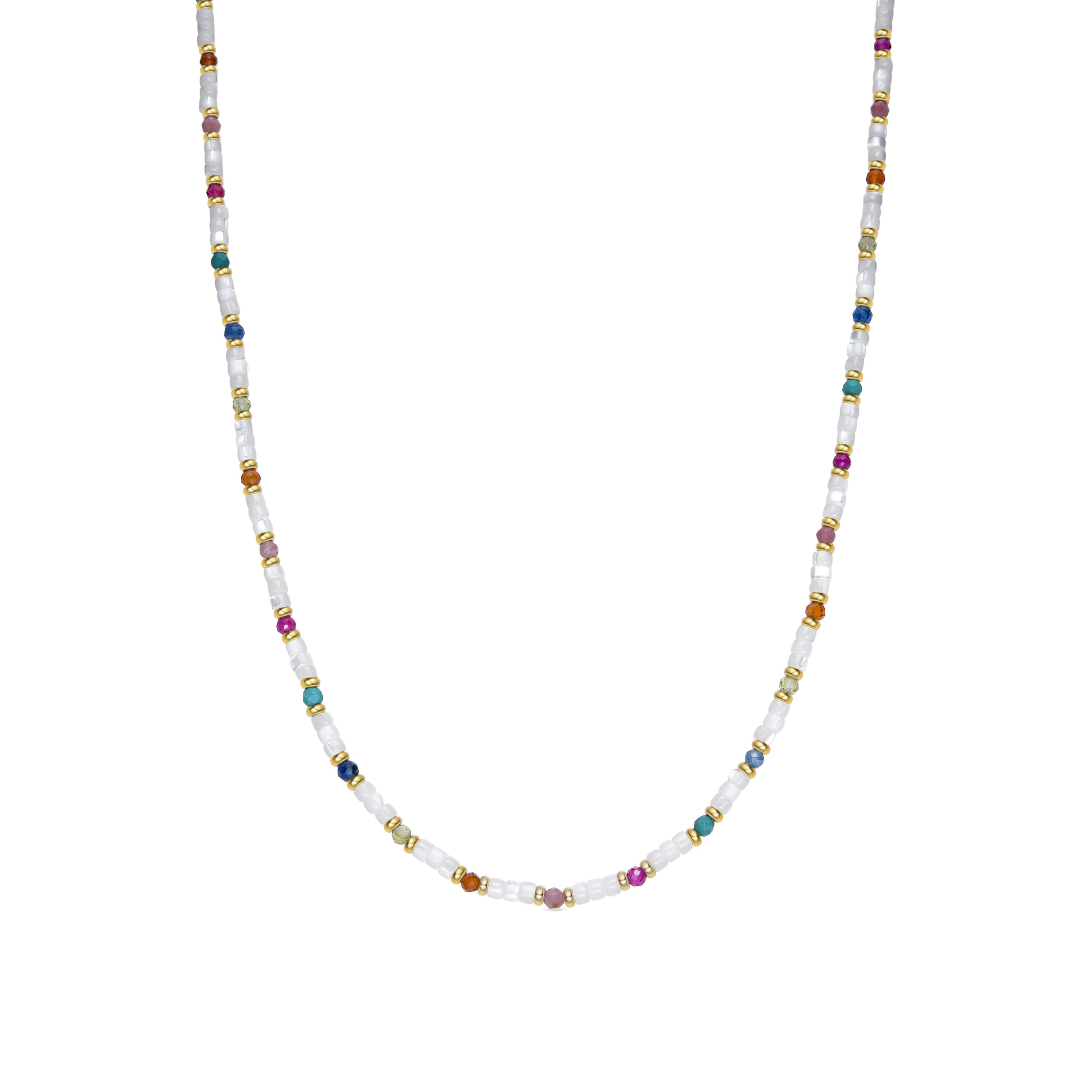 Collar con Madreperla Blanca acabado oro 18k - Xolau
