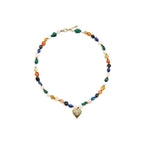 Collar con Multicolor Piedra Natural acabado oro 18k - Ilisen
