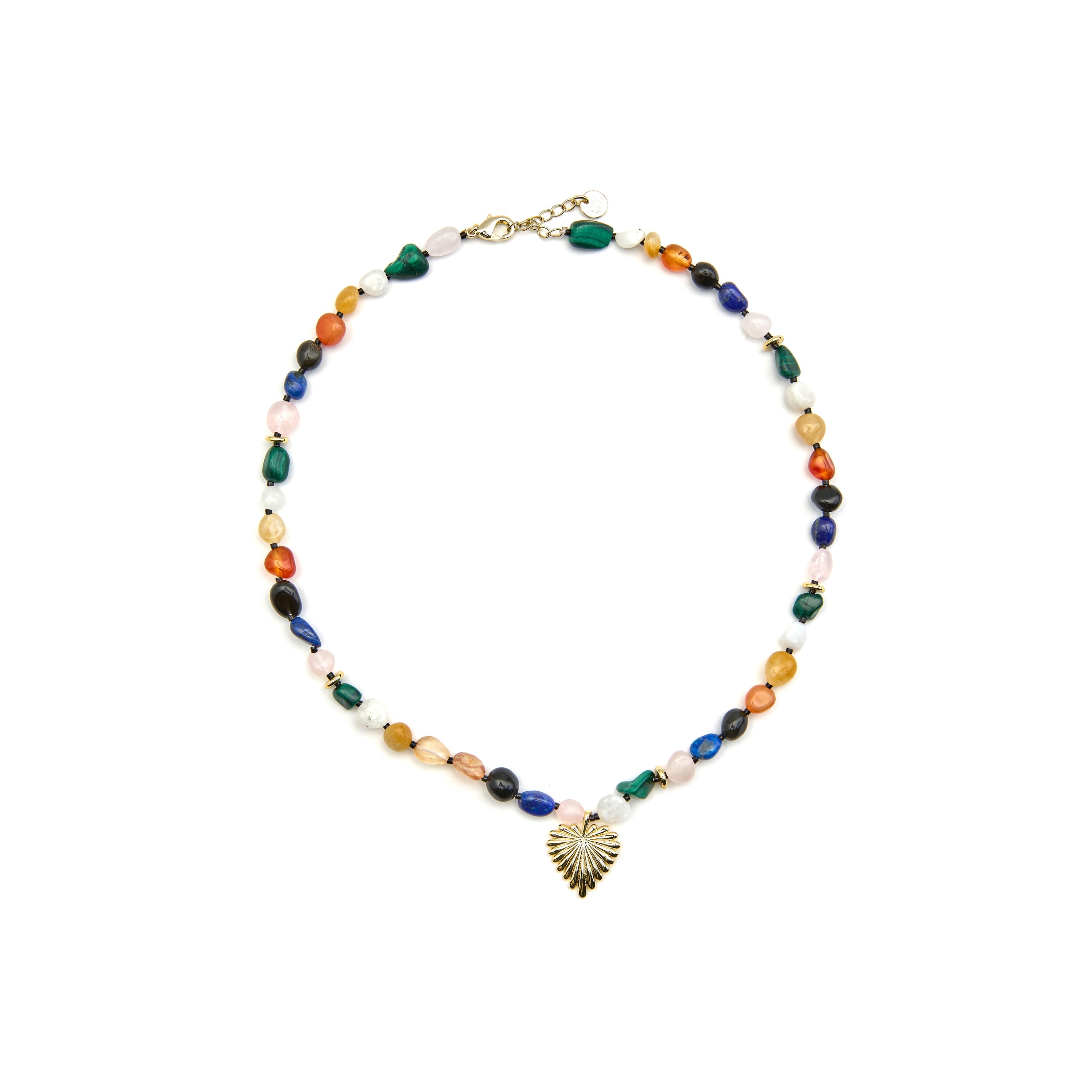 Collar con Multicolor Piedra Natural acabado oro 18k - Ilisen