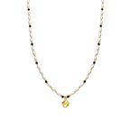 Collar con Perla Blanca acabado oro 18k - Zizi