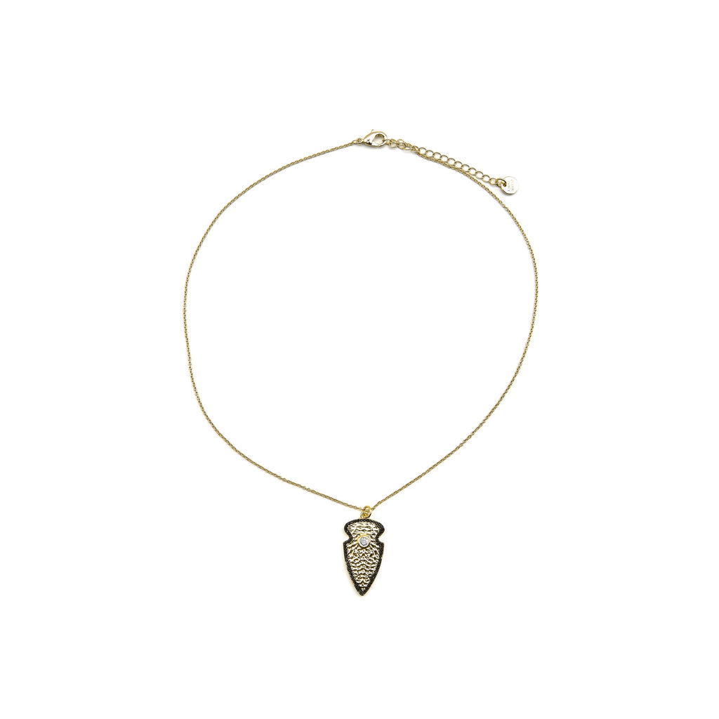 Collar con Circonita Brillante acabado oro 18k - Otla