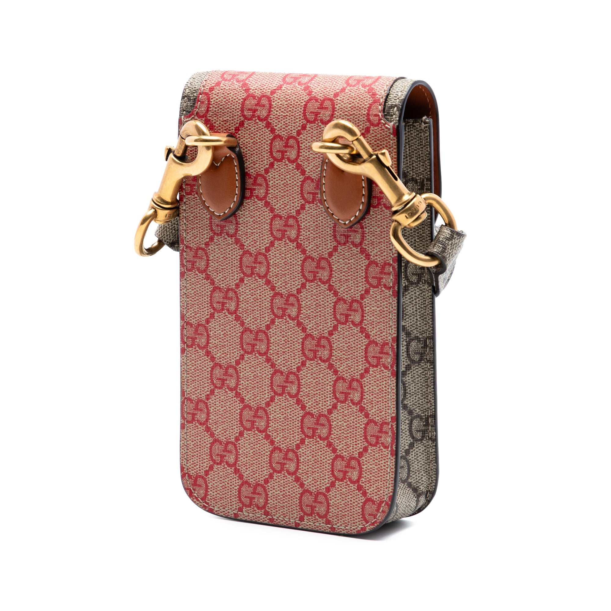 Dans Le Vert GG Supreme Web Phone Holder Crossbody