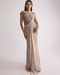 The Ecliptic Sari Gown By KYNAH, Luxury Indian Fashion & Bridal Wear