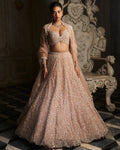 Champagne Sequin Lehenga Set By KYNAH, Luxury Indian Fashion & Bridal Wear